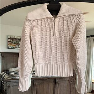 Athleta White Knit Sweater